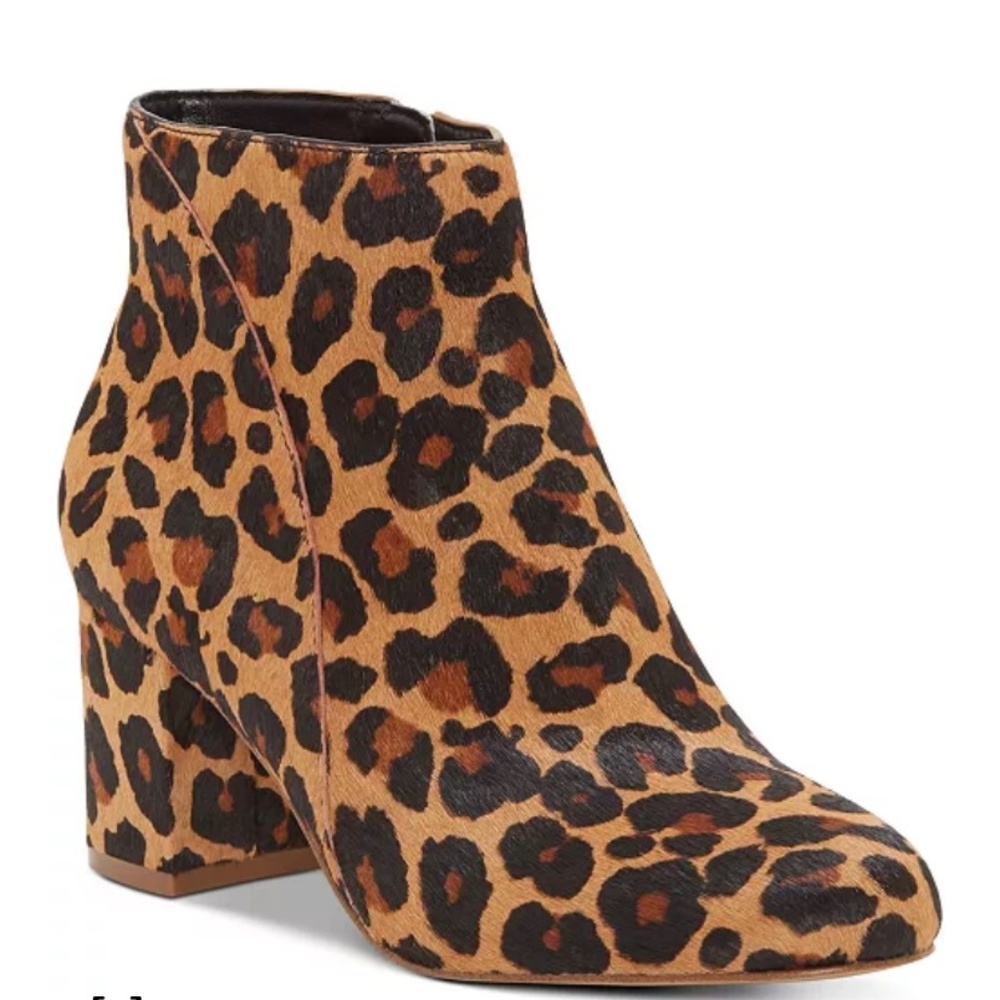 Women’s Inc Floriann Block Heel Leopard Print Boo… - image 1